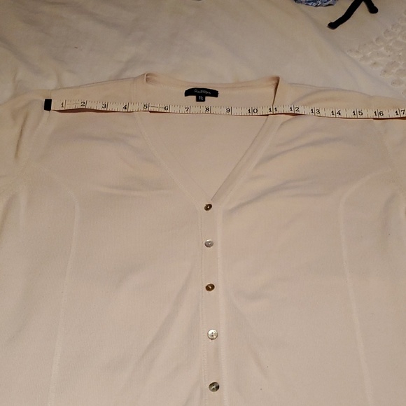 REITMAN, Stone colored cotton cardigan, 3/4 length sleeves, size xl - Picture 5 of 9